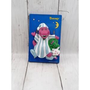 Barney Bedtime Light Switch Cover Barney Baby Bop Pajamas Crescent Moon Stars(6)